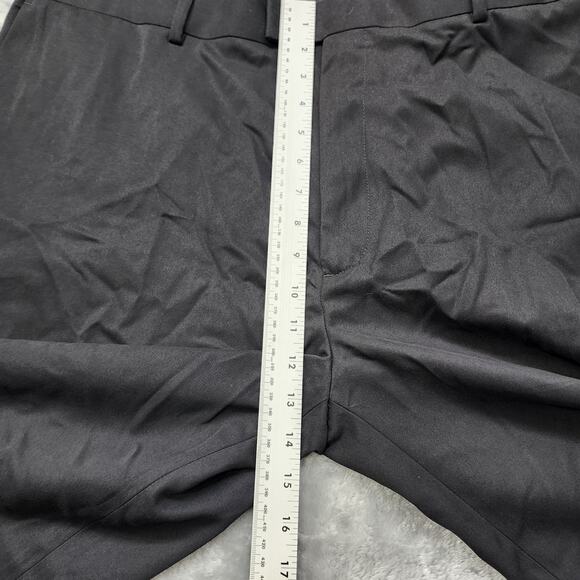 NEW Perry Ellis Portfolio Pants Mens 42/30 Black Sueded Microfiber Flat Front - Picture 10 of 14